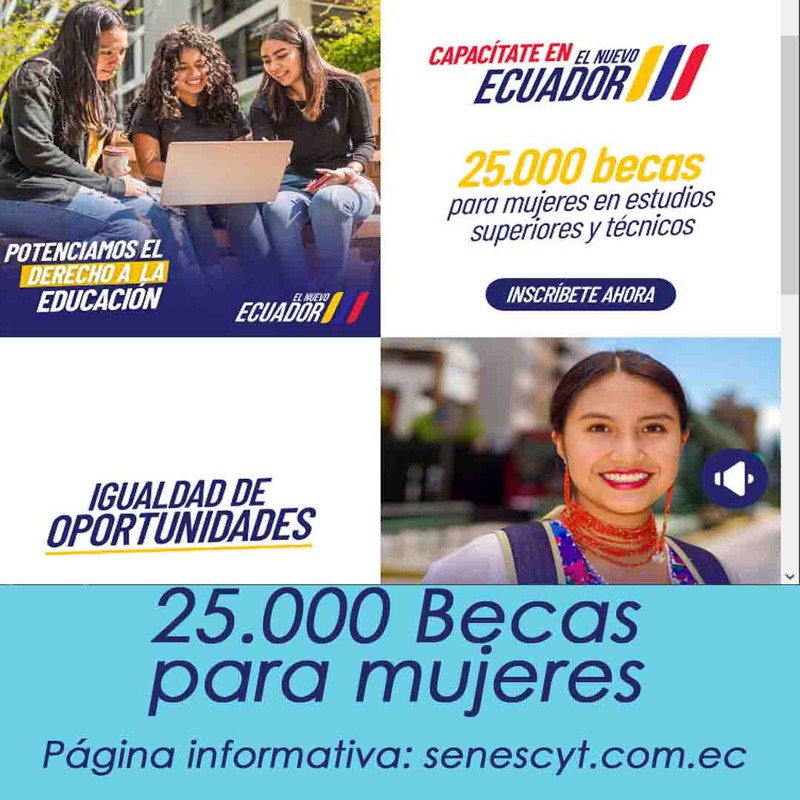 Imagen de Cómo inscribirse en las 25.000 becas académicas para mujeres anunciadas por Daniel Noboa