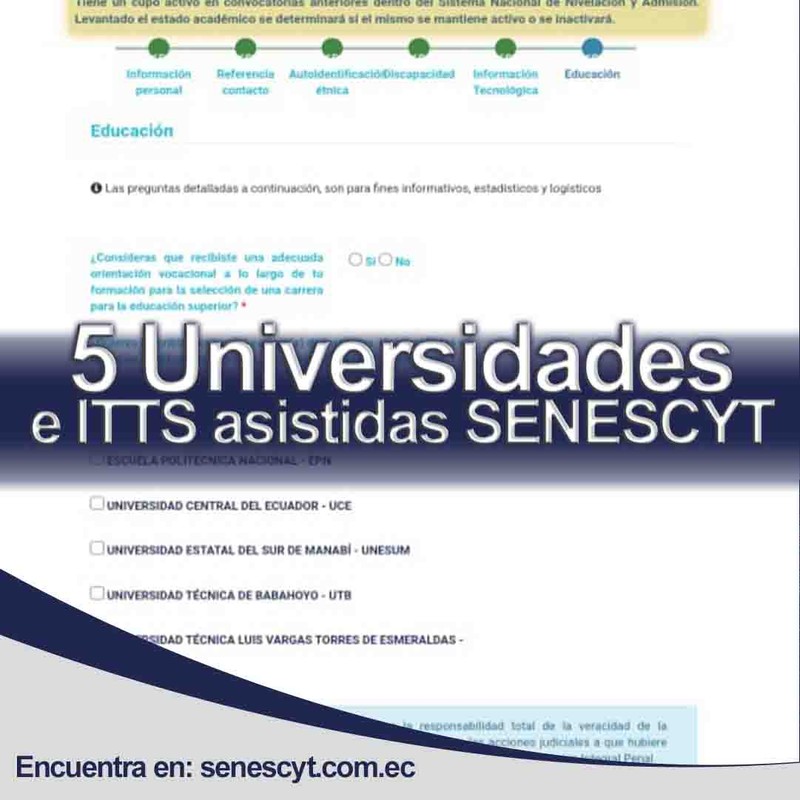 Imagen de Inscripción Registro Nacional 2023: 5 Universidades e Institutos asistidos SENESCYT