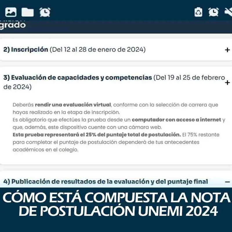 Imagen de ¿Cómo está Compuesta la Nota de Postulación UNEMI 2024 1S? ¿Y Cómo Calcularla?
