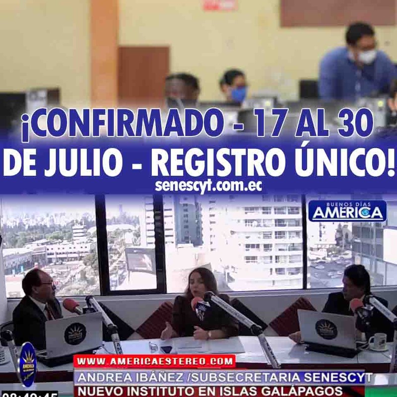 Fecha oficial para el registro único confirmado: 17 al 30 de julio de 2023 | Registro Nacional