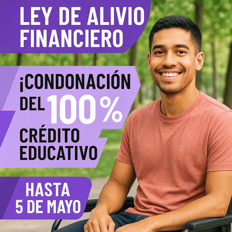 Imagen de Ley de Alivio Financiero: condonación del 100 % de tu crédito educativo para personas con discapacidad o enfermedad catastrófica en Ecuador