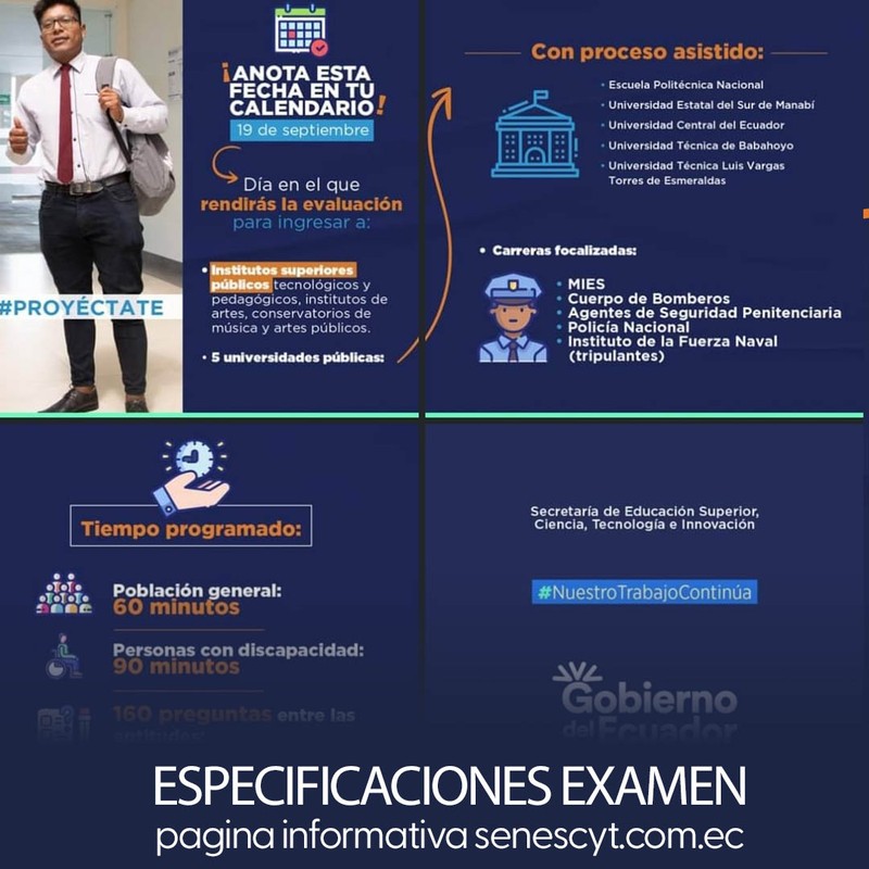 Imagen de Especificaciones Examen Asistidos Senescyt 2S 2023