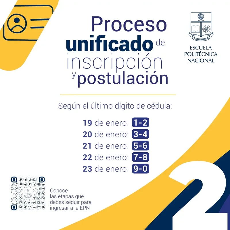 Imagen de Inscripciones Escuela Politécnica Nacional 1s 2024