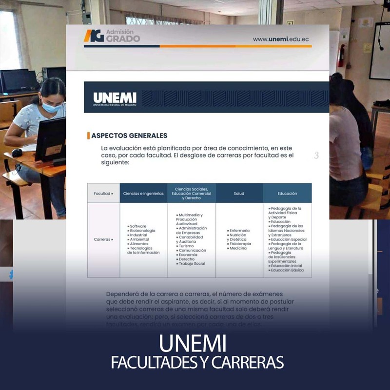 Imagen de Facultades y Carreras UNEMI