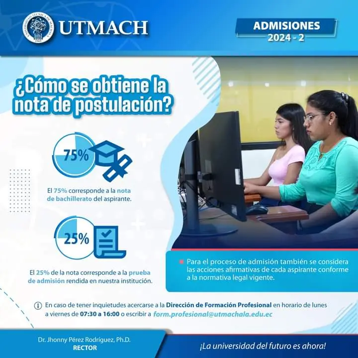 Imagen de ¿Cómo se obtiene la nota de postulación UTMACH 2024?