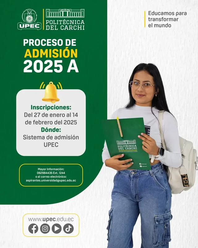 Imagen de Fechas de Inscripción UPEC 2025 1S