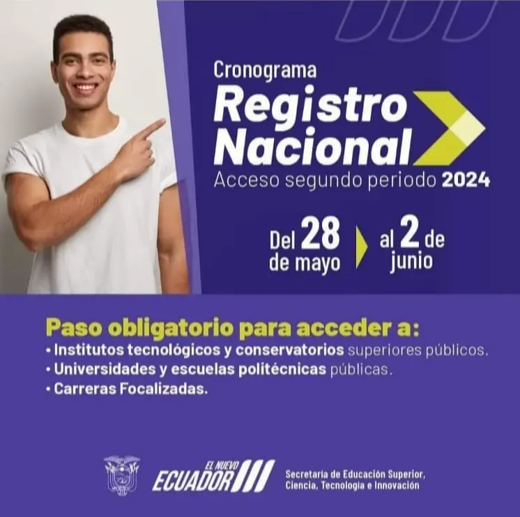 Imagen de Cronograma del Registro Nacional de Acceso - Segundo Periodo 2024