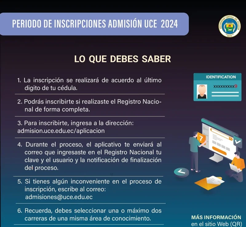 Imagen de Todo sobre el Período de Inscripciones para la Admisión en la UCE - 1S 2024
