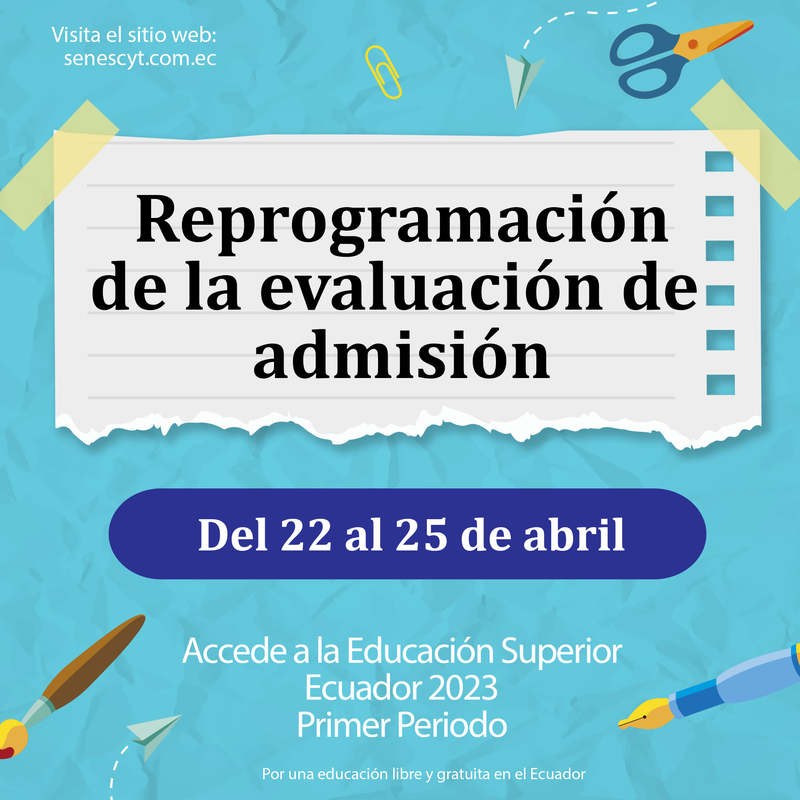 Imagen de Reprogramación de evaluaciones de admisión en universidades públicas en Ecuador: todo lo que necesitas saber