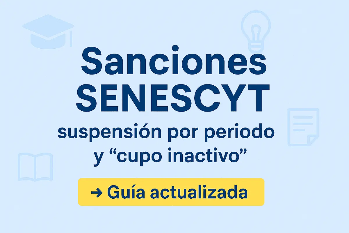 Sanciones SENESCYT: ¿Cuándo te suspenden de un periodo y cuándo se marca “cupo inactivo”?
