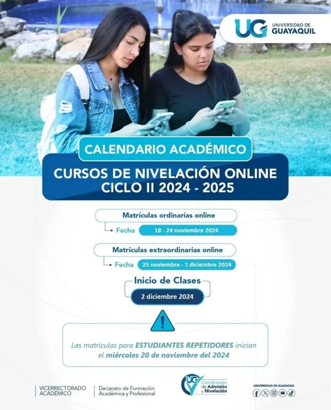 Imagen de Matrículas Ordinarias Online UG 2024: 18-24 Noviembre
