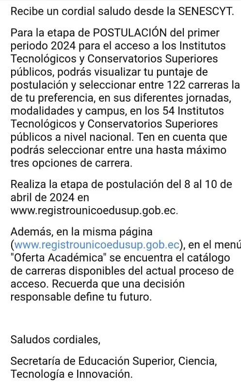 Imagen de Tres Opciones de Carreras para Institutos y Conservatorios Públicos 2024 1S