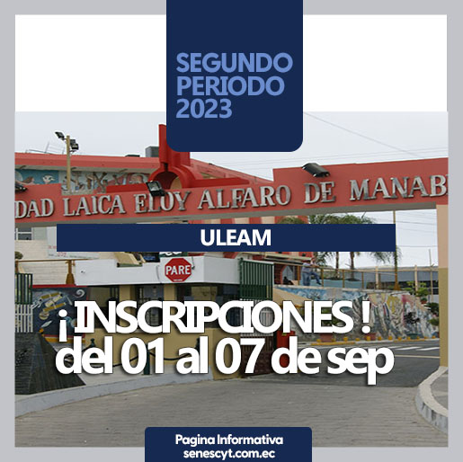 Imagen de ¡Inscripciones Uleam Abiertas! Regístrate del 01 al 07 de septiembre