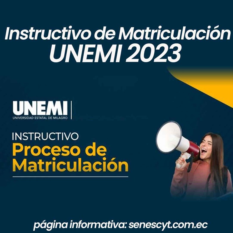Imagen de Instructivo Proceso de Matriculación UNEMI 2023