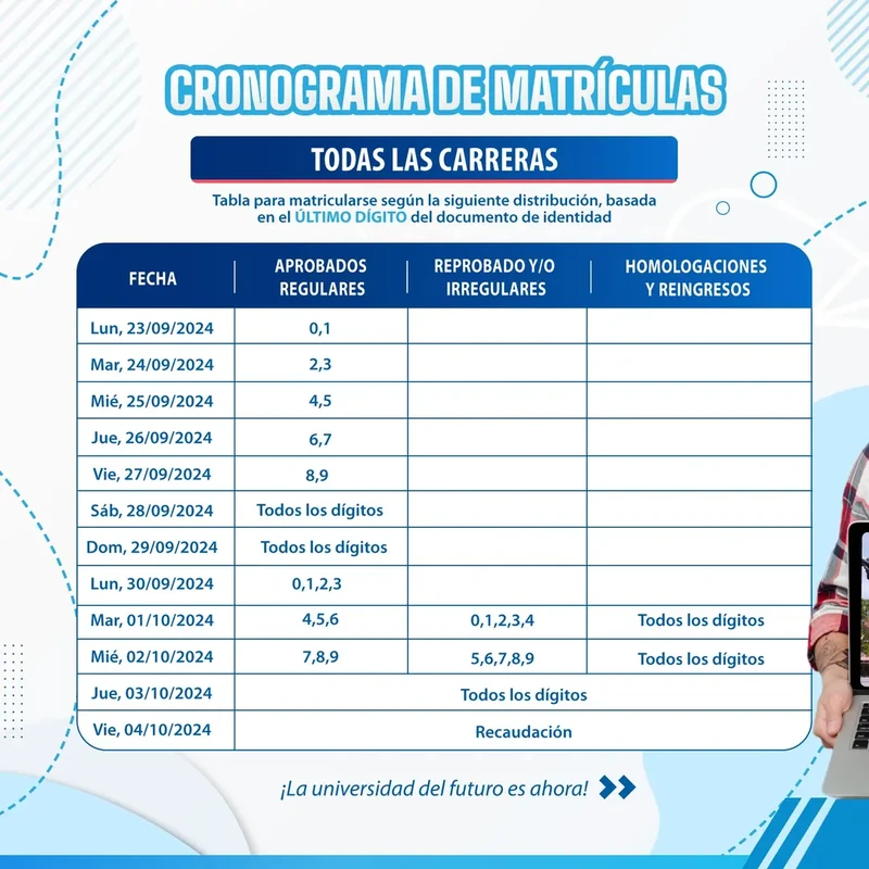 Imagen de Matrículas UTMACH 2024-2