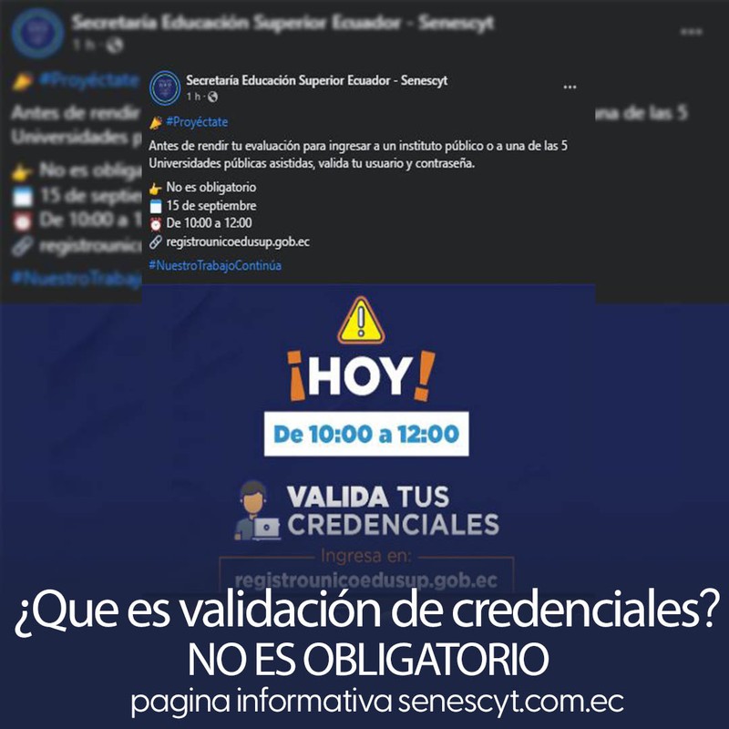 Imagen de ¿Qué es Validación de Credenciales? | No Obligatorio - Admisión 2023 2S