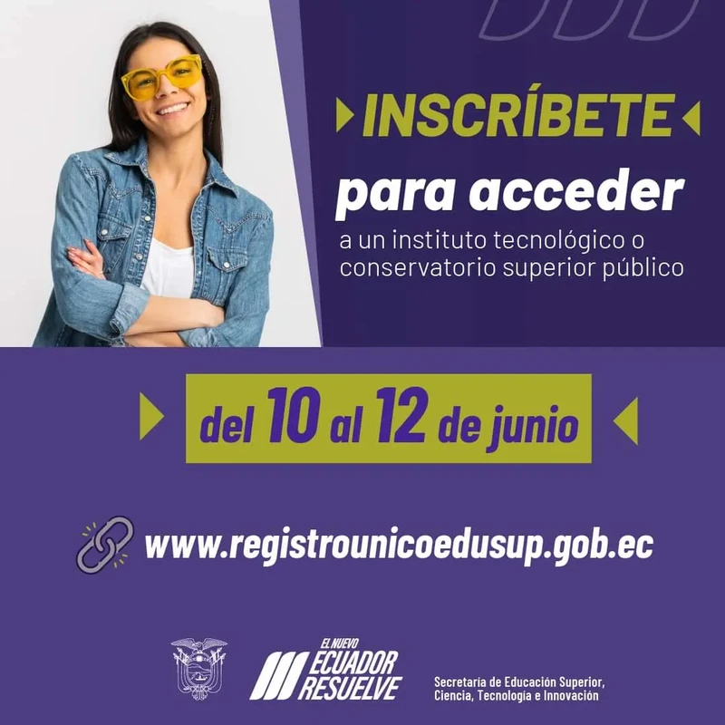 Imagen de Inscripciones de Institutos Tecnológicos o Conservatorios Públicos 2024 2S: Del 10 al 12 de Junio