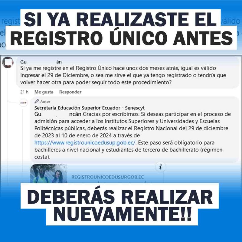Imagen de Si ya dispones de cuenta en el Registro Único, deberás realizar el Registro Nacional nuevamente!