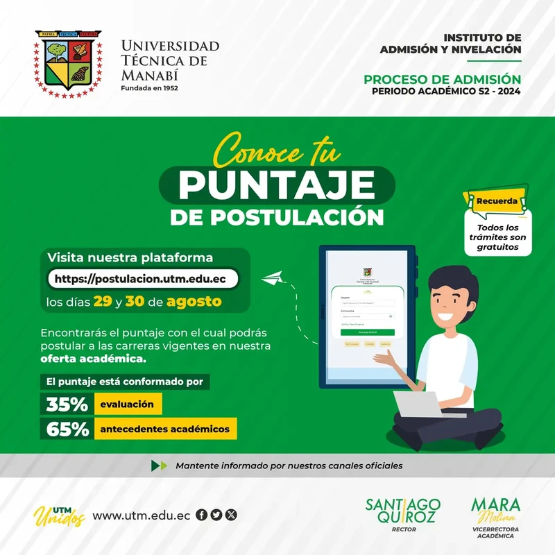 Imagen de Conoce tu puntaje de postulación UTM 2024