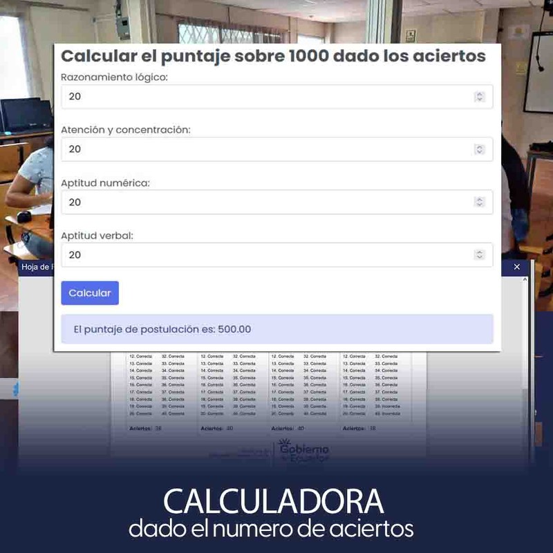 Imagen de Cómo Calcular el Puntaje sobre 1000 Dado los Aciertos