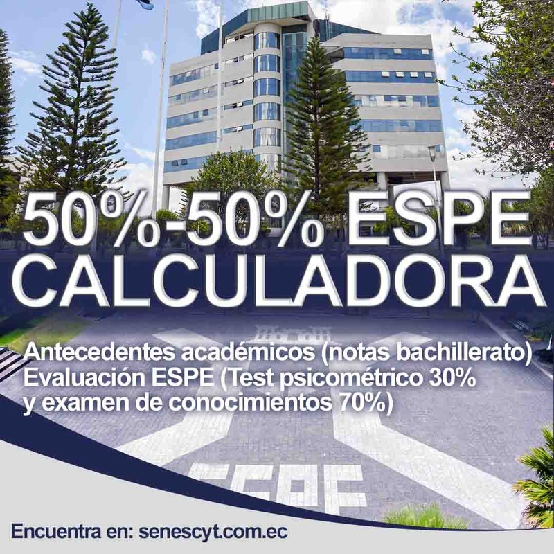 Imagen de Calculadora para Calcular el Puntaje de Postulación ESPE