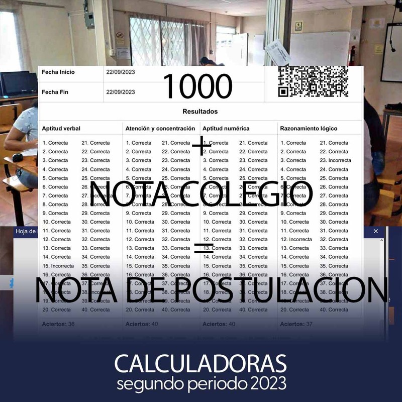 Imagen de Calculadora de Puntaje de Postulación para el Proceso de Admisión 2S 2023
