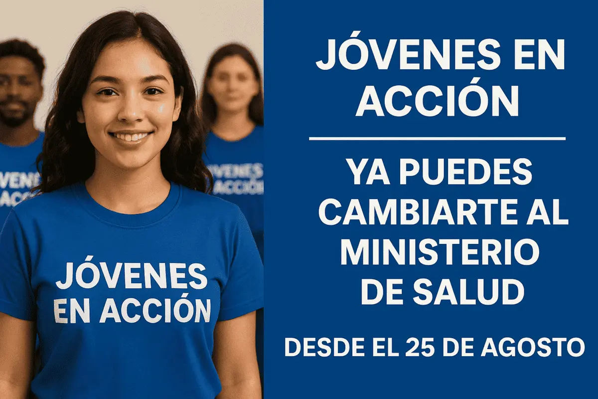 Jóvenes en Acción: ya puedes cambiarte al Ministerio de Salud (desde el 25 de agosto)