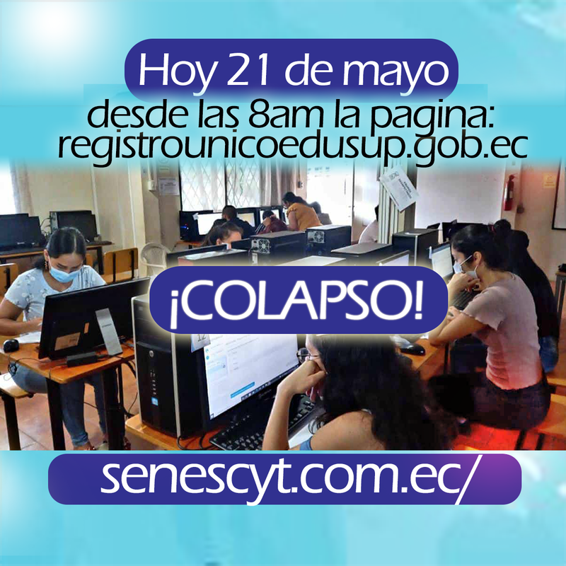 Imagen de ¡Colapso del Registro Único Educativo SUP! Demanda masiva colapsa el sitio desde las 8 AM de hoy, 21 de mayo.