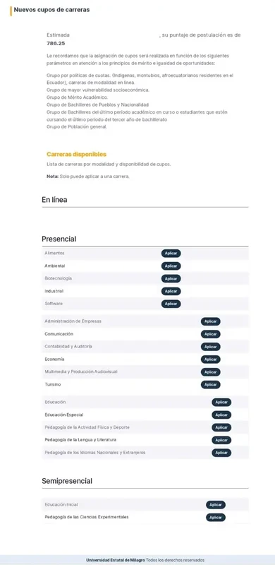 Imagen de Cómo Aceptar Cupo en UNEMI para el Primer Semestre de 2024