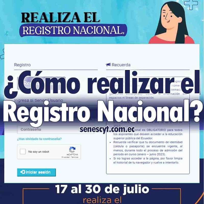 Imagen de ¿Cómo realizar el registro nacional | Proceso de inscripciones para las universidades públicas | Senescyt?