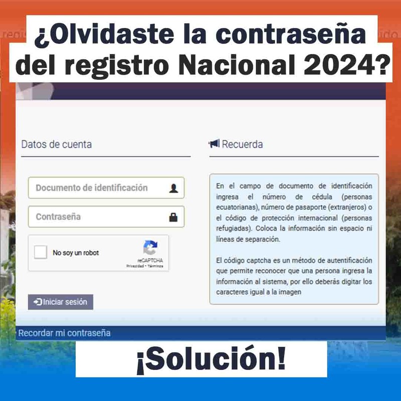 Imagen de Recuperación de Contraseña Registro Nacional 2024 | Solución Rápida