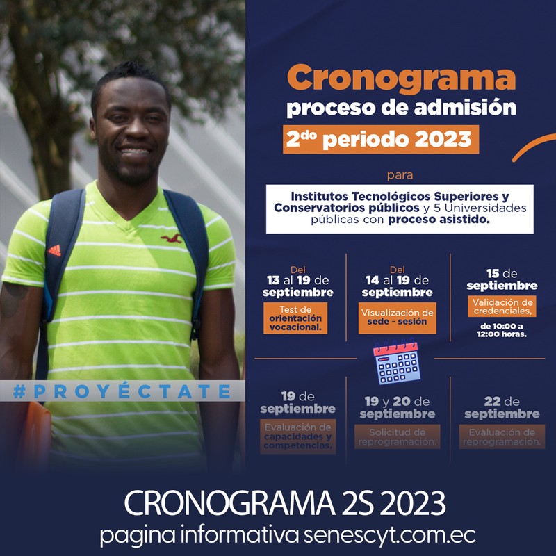 Imagen de Cronograma del Proceso de Admisión para el Segundo Periodo 2023
