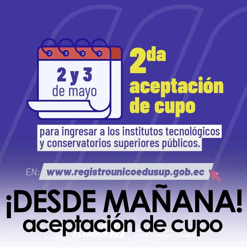 Imagen de Una vez aceptado el cupo, Contacta al Instituto Tecnológico o Conservatorio Público para la matrícula