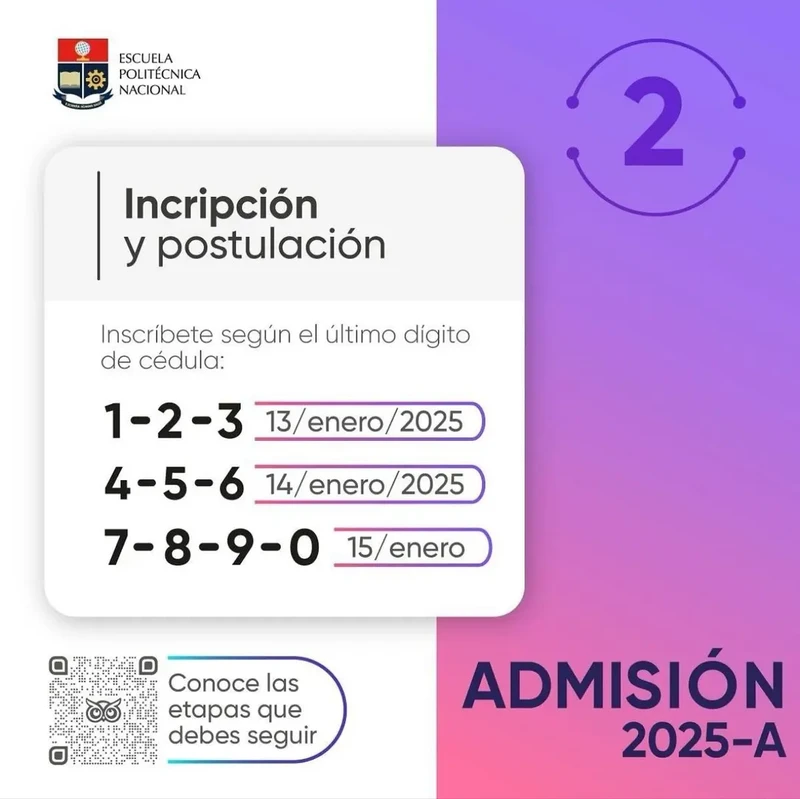 Imagen de Cronograma de Inscripción y Postulación EPN 1S 2025