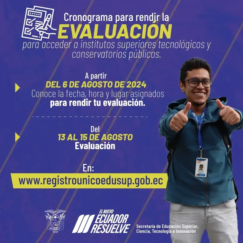 Imagen de Calendario de Evaluación para Institutos Superiores y Conservatorios Públicos 2024