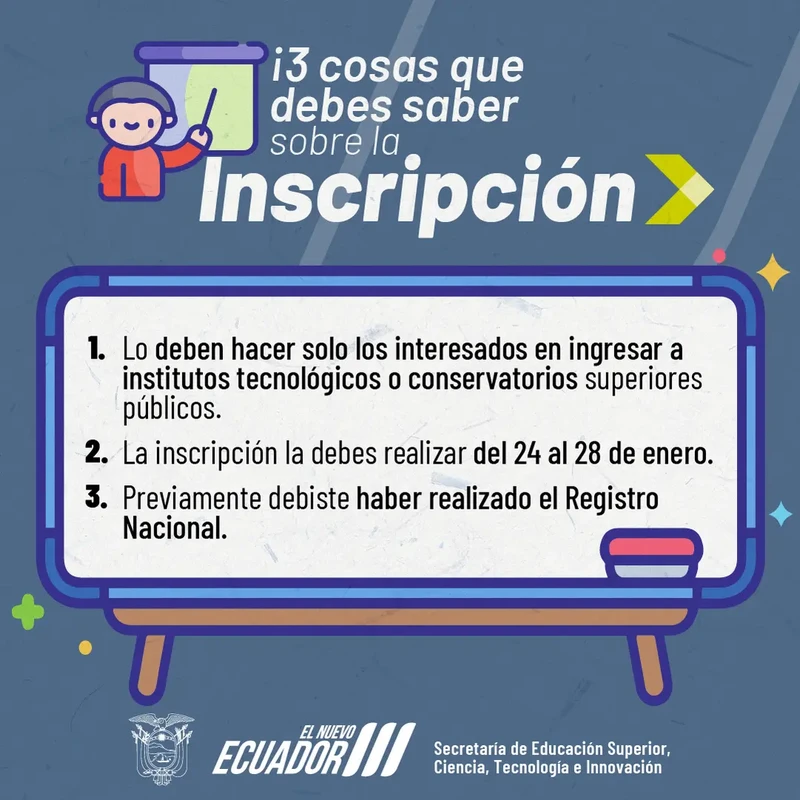Imagen de Inscripciones en Institutos Tecnológicos y Conservatorios Superiores Públicos 1s 2024