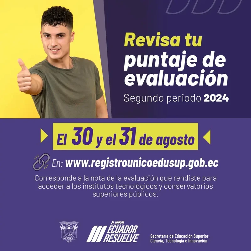 Imagen de Revisa la nota de tu evaluación para institutos y conservatorios superiores 2024 2S