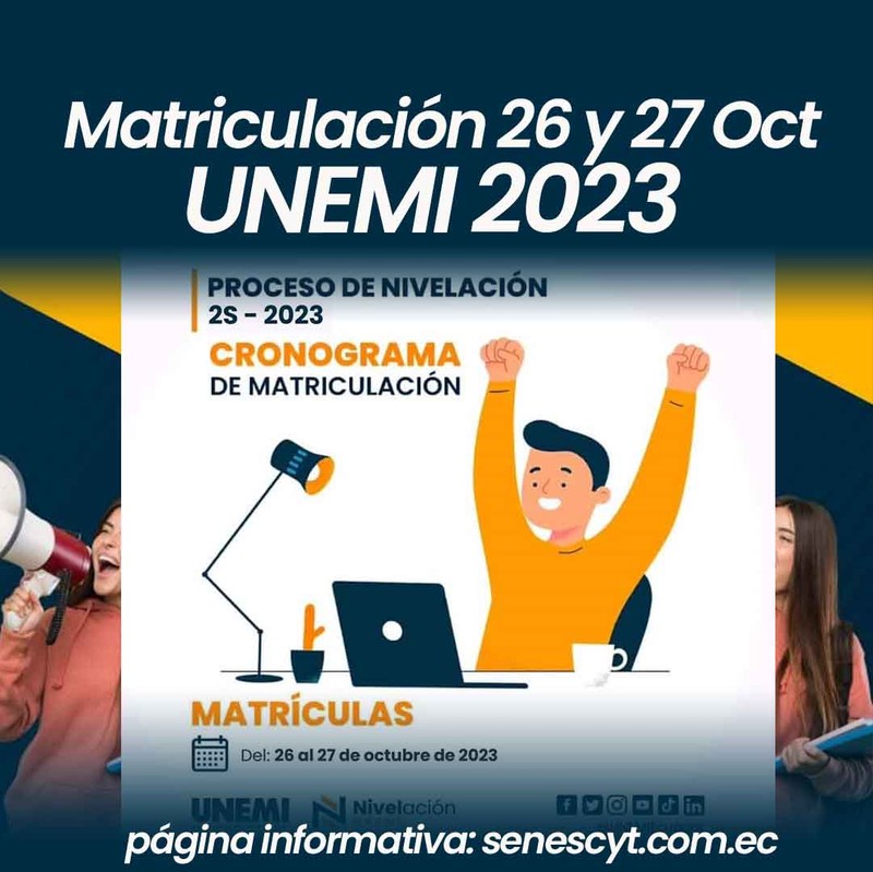 Imagen de Cronograma de Matriculación UNEMI 2023