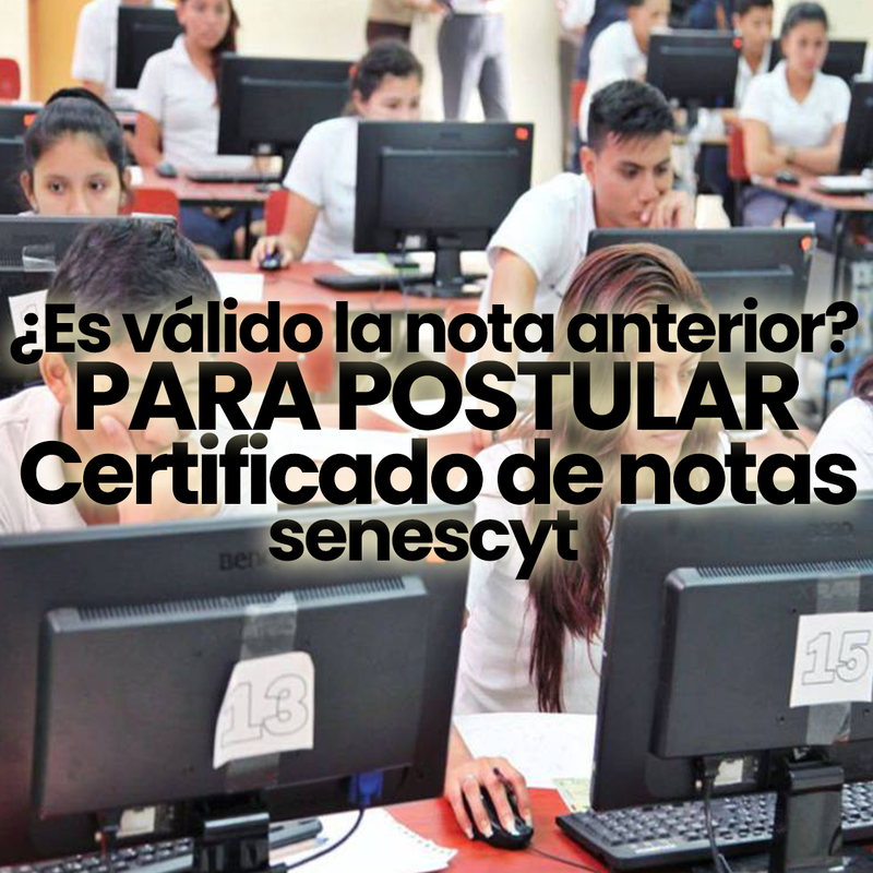 Imagen de Validación de la nota anterior para postular al proceso de admisión