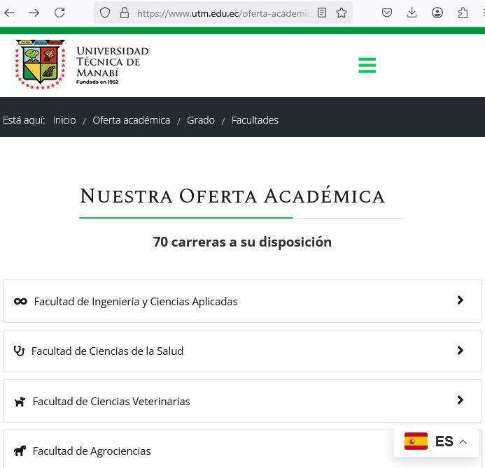 Imagen de Universidad Técnica de Manabí (UTM) - Oferta Académica - 70 Carreras Universitarias a su disposición
