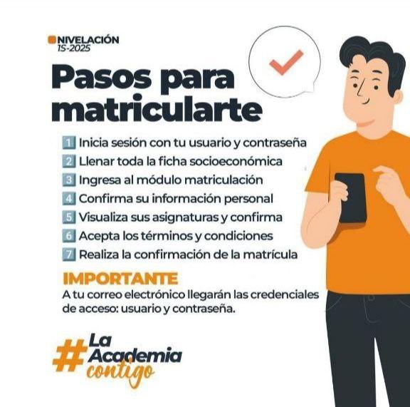 Imagen de Pasos para Matricularte en la Nivelación UNEMI 2025 1S