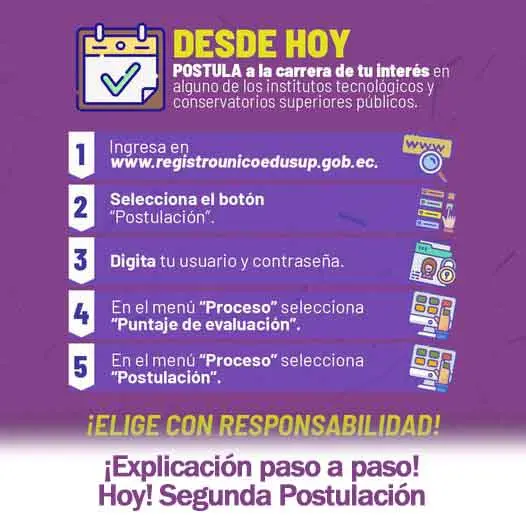 Imagen de Pasos para Realizar la Segunda Postulación a Institutos en el 1S 2024