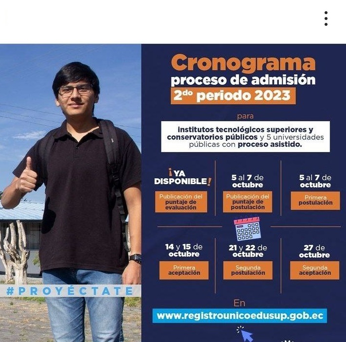 Imagen de Fecha de Postulación y Aceptación de Cupo 2S 2023