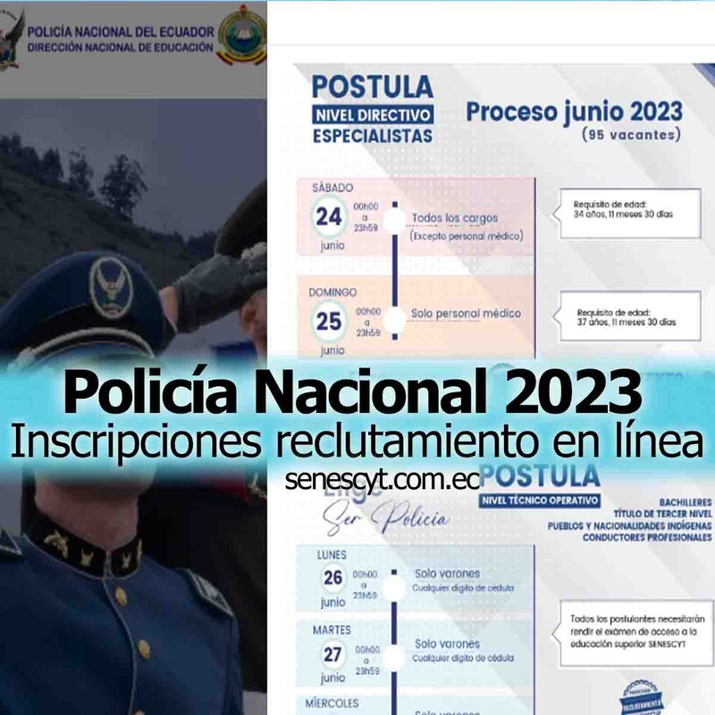 Imagen de Inscripciones reclutamiento en línea Policía Nacional 2023