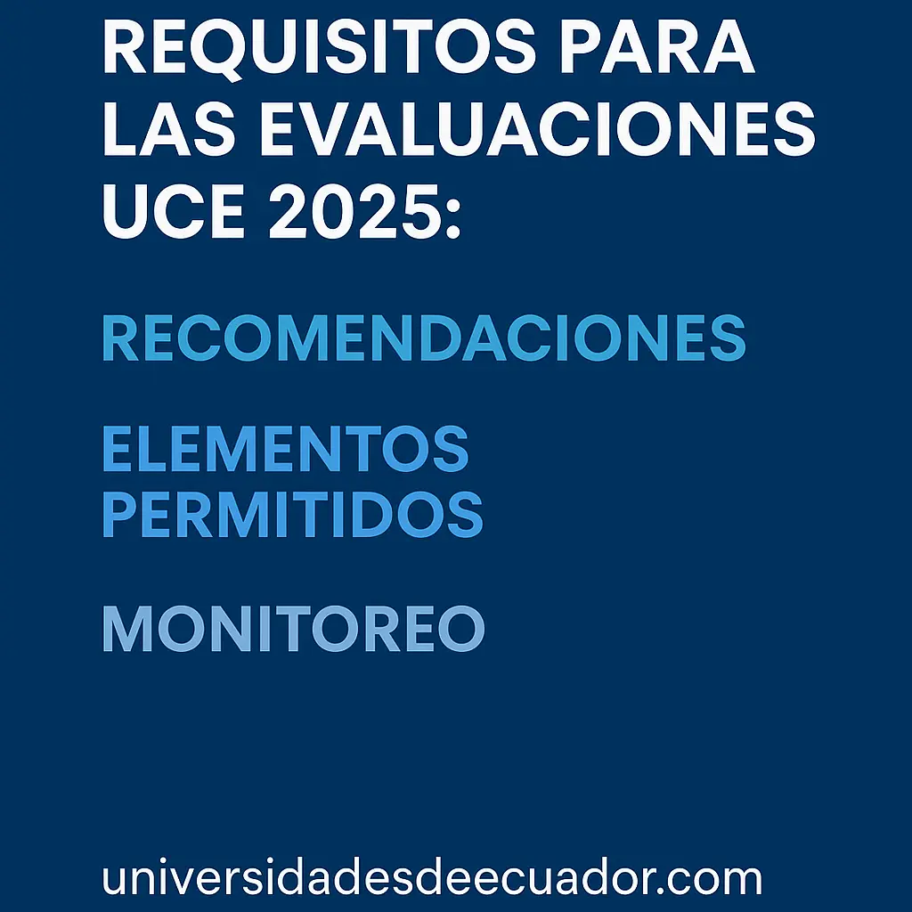 Imagen de Requisitos para las evaluaciones UCE 2025: recomendaciones, elementos permitidos y monitoreo