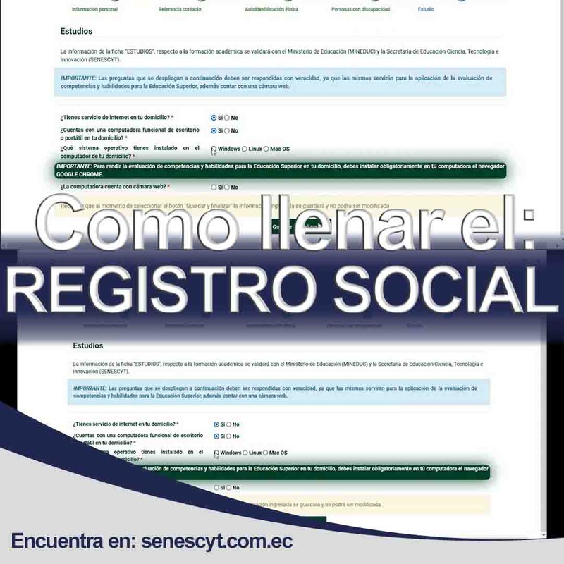 Imagen de Formulario Registro Social 2023 | Senescyt – ¿Cómo llenar?