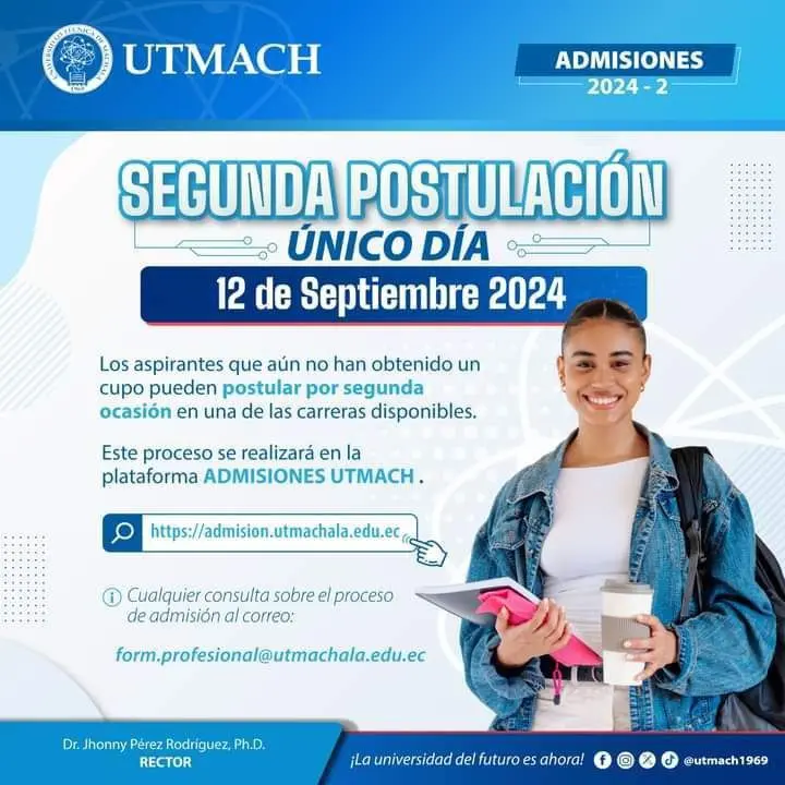 Imagen de Segunda Postulación ULEAM 2024 2S – Único Día 12 de Septiembre