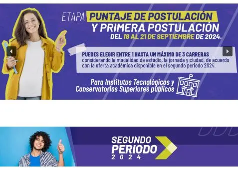Imagen de Primera Postulación en Institutos Tecnológicos y Conservatorios Superiores Públicos – 2S 2024