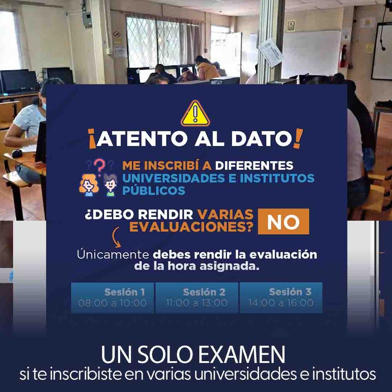 Imagen de Inscrito en Varias IES con un Solo Examen
