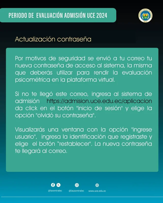 Imagen de ¿No Recibiste el Correo para el Examen UCE 2024 1S? ¡Solución Aquí!